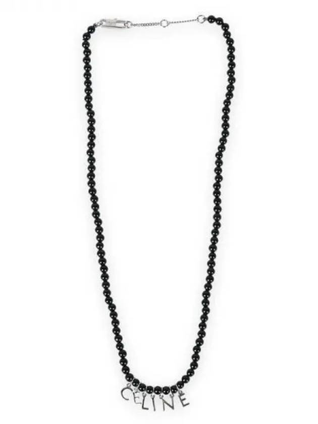 CELINE Monochroms Beads Necklace Black