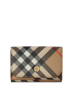 Burberry Check Half Wallet Beige