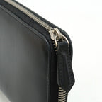 FENDI FENDI Monster Bugs Round Fassner Long Wallet Leather Black Black Silver Gold 7M0210