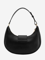 CELINE Ava Triomphe Smooth Calfskin Shoulder Bag Black