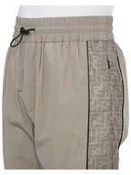 Fendi Men's Plain Logo Track Pants Grey