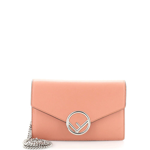 FENDI F is Envelope Wallet on Chain Leather