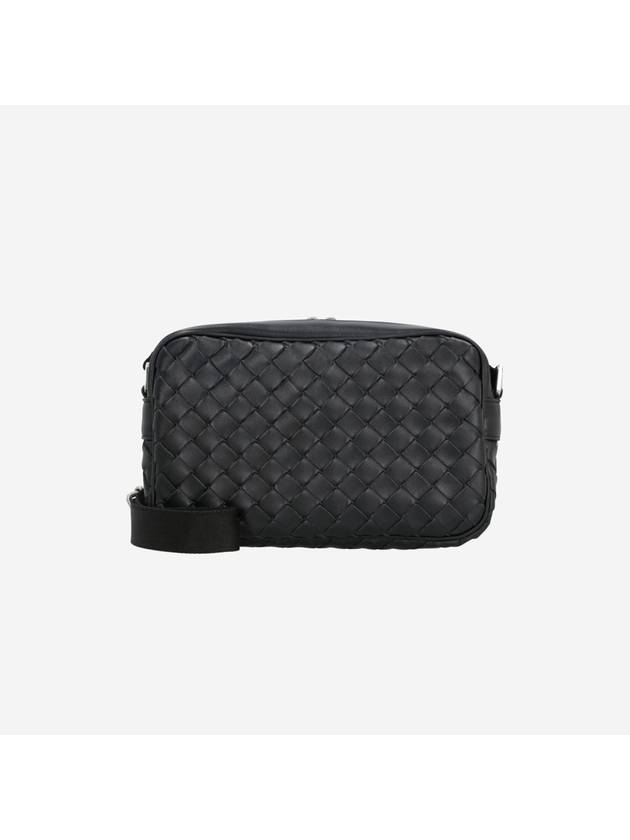 Bottega Veneta Classic Intrecciato Small Camera Cross Bag Black