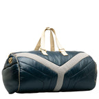 Saint Laurent Large Duffle Bag Blue Ivory