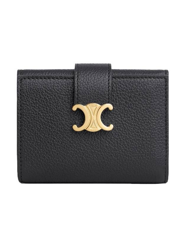 CELINE Victoire Fine Supple Calfskin Half Wallet Black