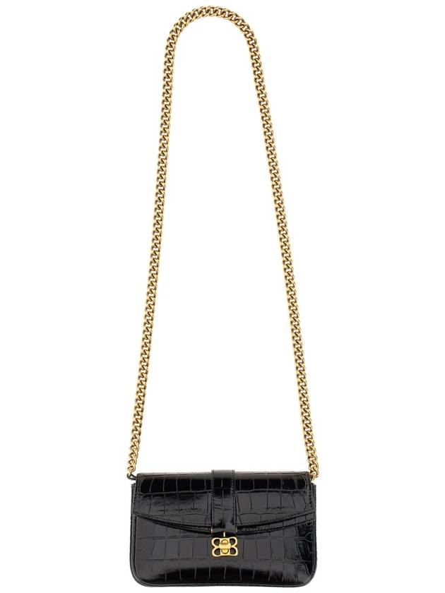 Balenciaga BB Logo Buckle Flap XS Shoulder Bag Black