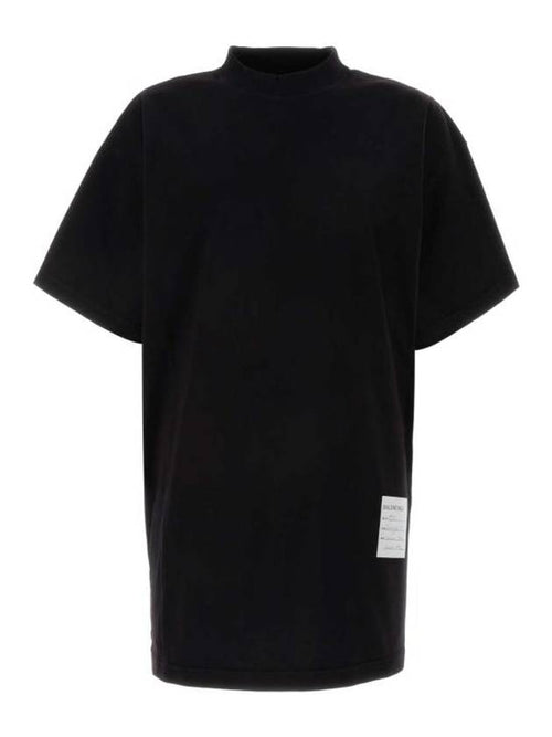 Balenciaga Sample Sticker Oversized Short Sleeve T-Shirt Black