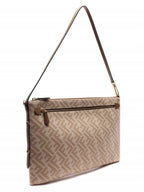 Fendi FF Logo Vertigo Clutch Bag Beige