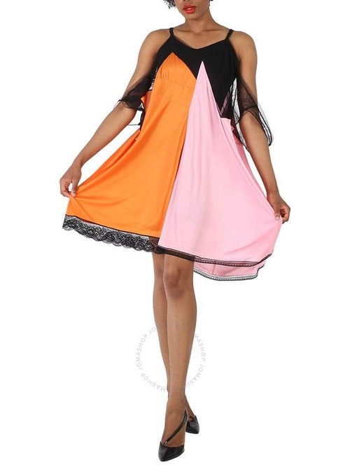 Burberry Burberry Midi Dress In Bright Orange, Size One Size