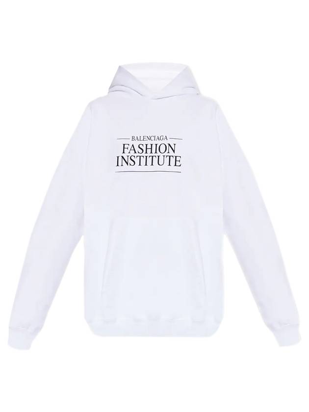 Balenciaga Fashion Institute Large Fit Hooded Top White