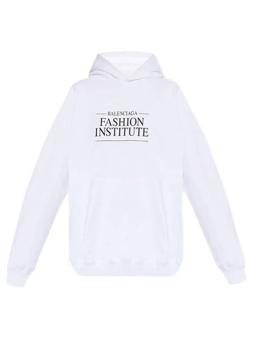 Balenciaga Fashion Institute Large Fit Hooded Top White