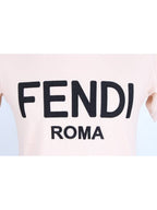 Fendi Women s Logo Embroidered T Shirt XS