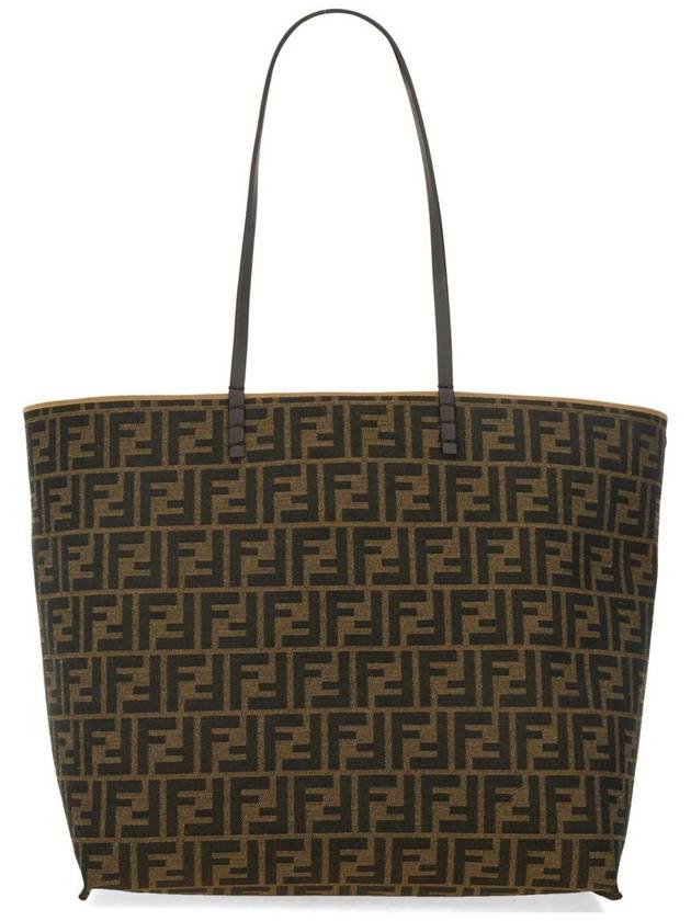 Fendi Roll Pequin Stripe Large Tote Bag Beige