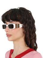 Balenciaga Eyewear BB Decorated Rectangular Frame Sunglasses BB0096S