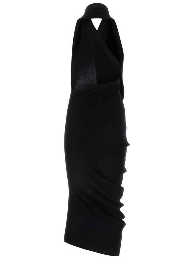 Fendi asymmetric halterneck sleeveless dress FZDC27ARV4_F0GME