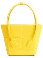 Bottega Veneta Arco Mini Rubber Tote Bag Lemon