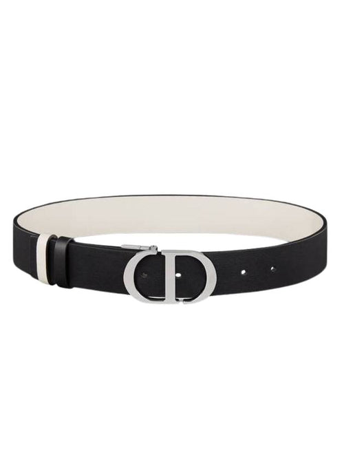 30 Montaigne Reversible Belt White Black Dior