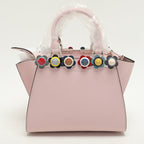 Fendi Pink Leather Mini Studded 3Jours Tote