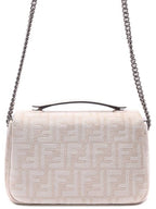 Fendi Baguette Chain Medium Shoulder Bag White