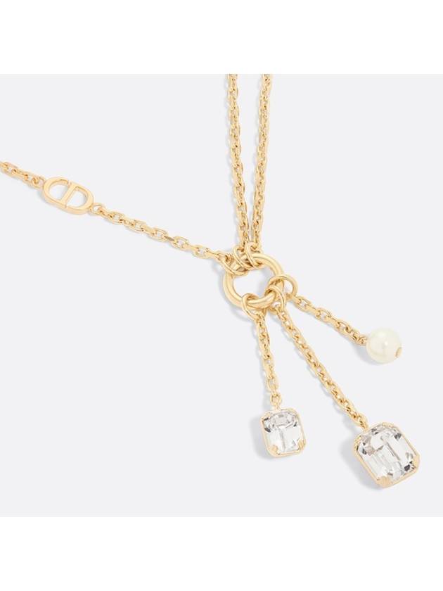 Petit CD Resin Pearl Necklace Gold Dior