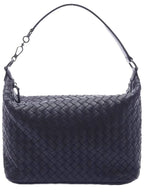 Bottega Veneta Women's Intrecciato Leather Shoulder Bag Navy