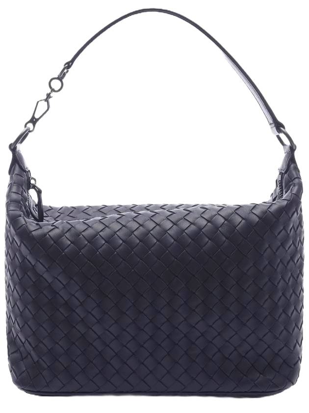 Bottega Veneta Women's Intrecciato Leather Shoulder Bag Navy
