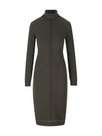 Fendi Cashmere Midi Dress Dark Green