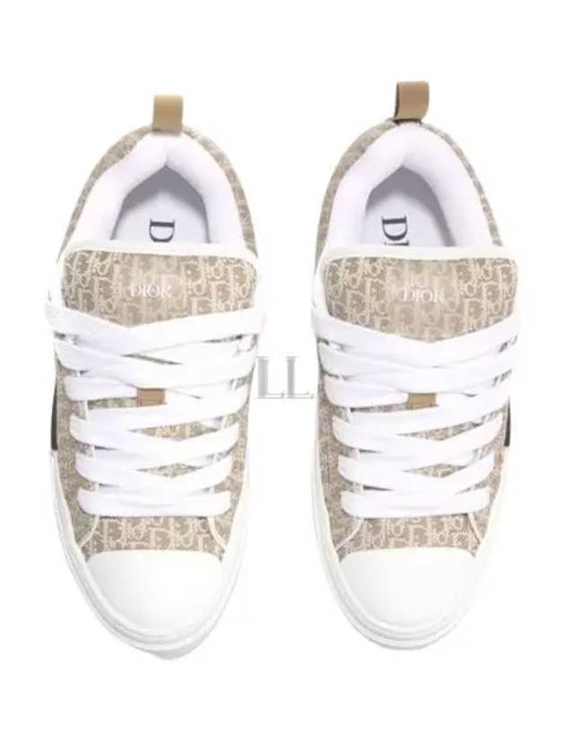 B23 Skater Oblique Jacquard Low Top Sneakers Beige Dior