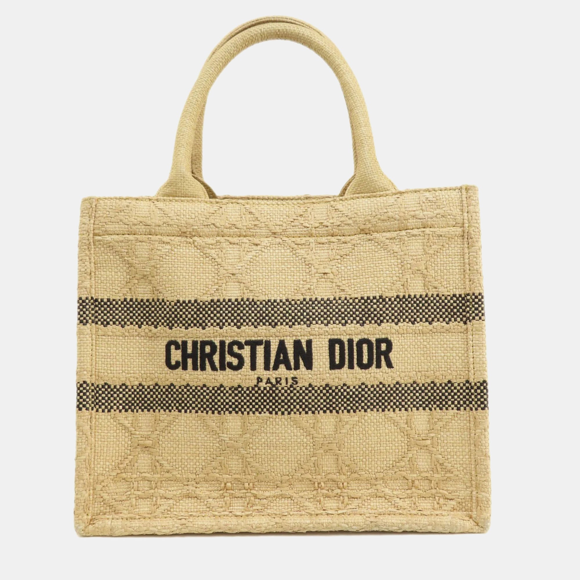 Dior Beige Raffia Small Book Tote Tote Bag