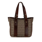 Fendi   Canvas Leather Handbag Tote Bag ()