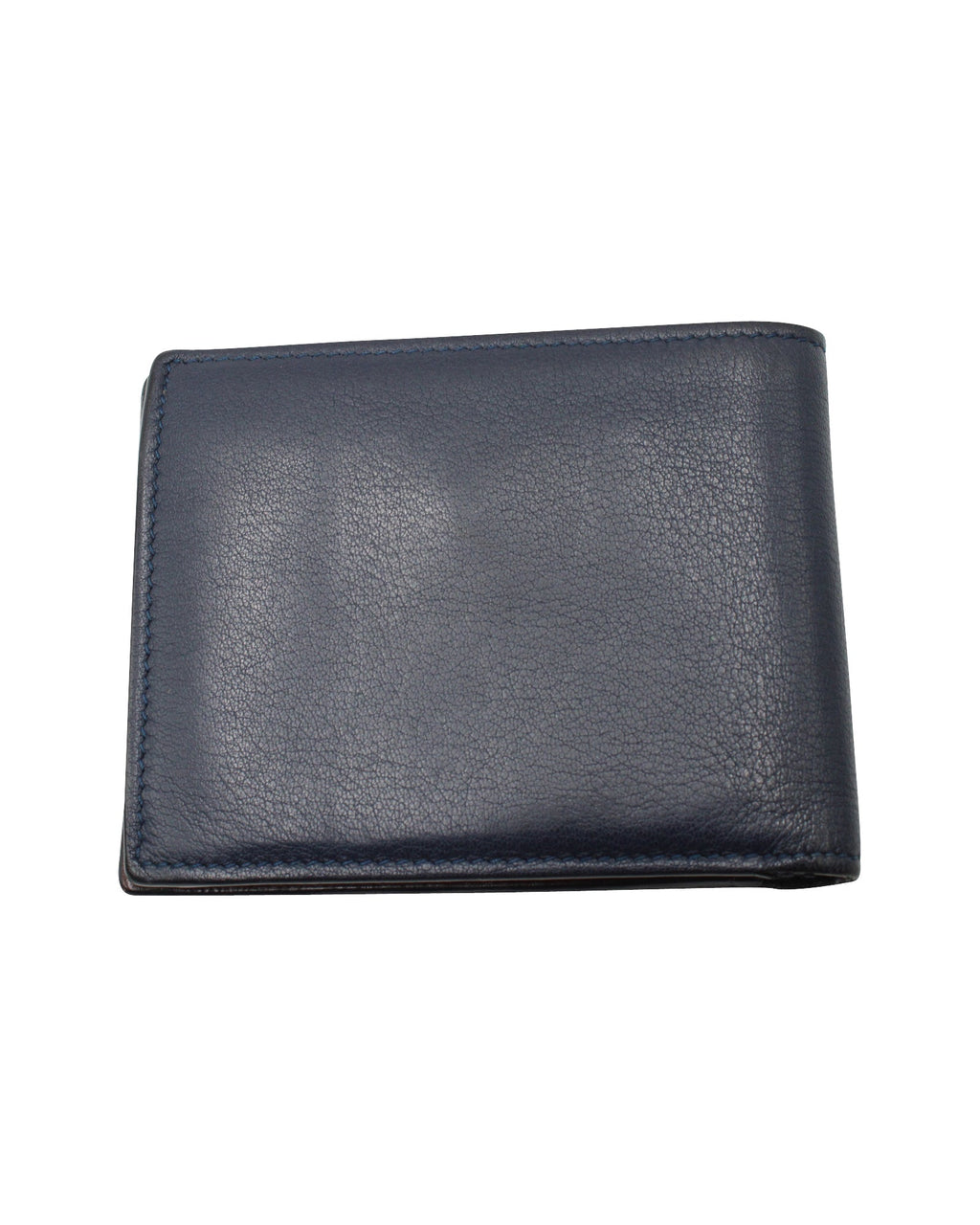Dior Homme  Bi-Fold Wallet in Navy Blue Grained Calfskin Leather