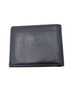 Dior Homme  Bi-Fold Wallet in Navy Blue Grained Calfskin Leather