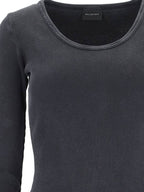 Balenciaga midi dress 791804TQVE11055 WASHED BLACK BLACK