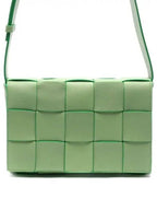 Bottega Veneta Lambskin Small Cross Bag Light Green