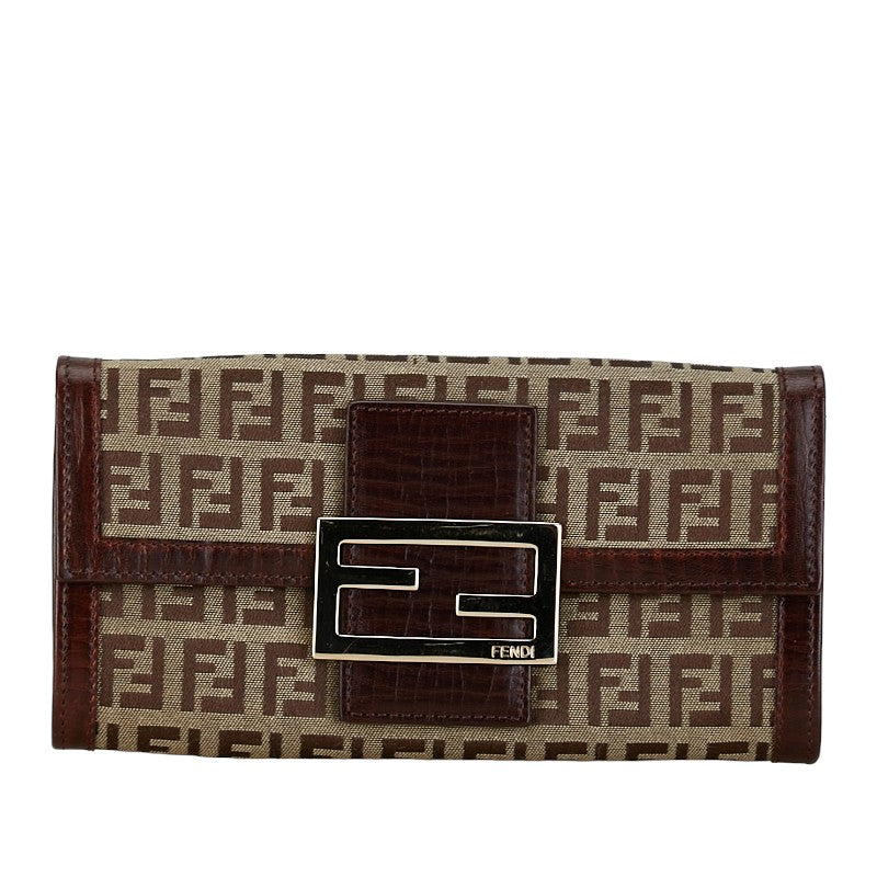 Fendi Zucca Long Wallet 8M0021 Brown Canvas  Fendi