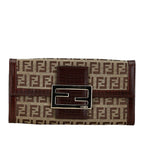Fendi Zucca Long Wallet 8M0021 Brown Canvas  Fendi