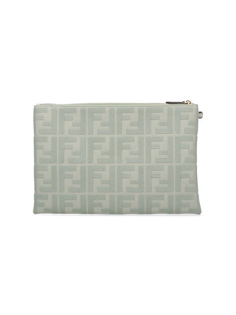 Fendi Women Ff' Large Flat Pouch