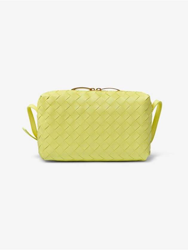 Bottega Veneta Intrecciato Leather Mini Cross Bag Lime