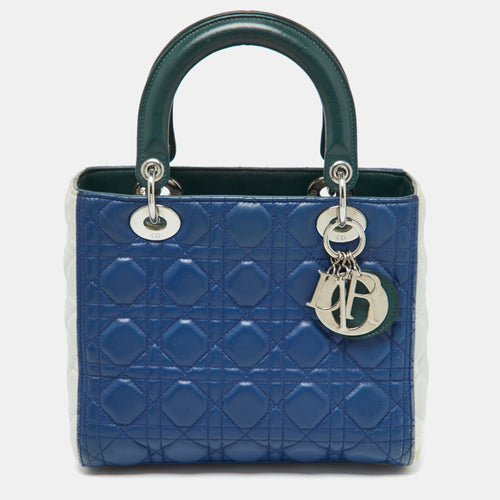 Dior Multicolor Cannage Leather Medium Lady Tote