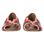 Fendi Chameleon Waves Flats in Multicolor Raffia