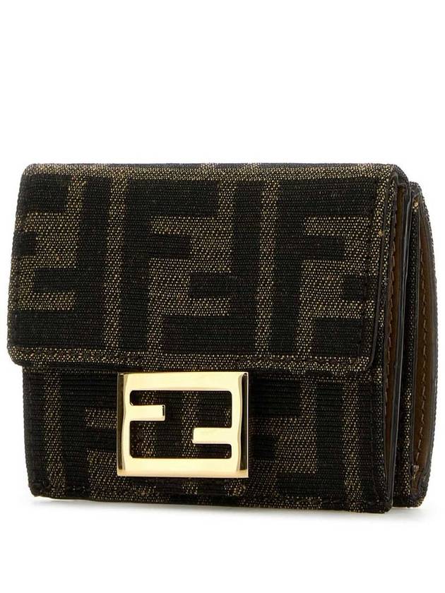 Fendi Baguette Micro Tri-fold Half Wallet Brown