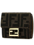 Fendi Baguette Micro Tri-fold Half Wallet Brown
