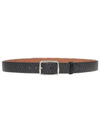 Fendi Logo Pattern Jacquard Leather Belt Black
