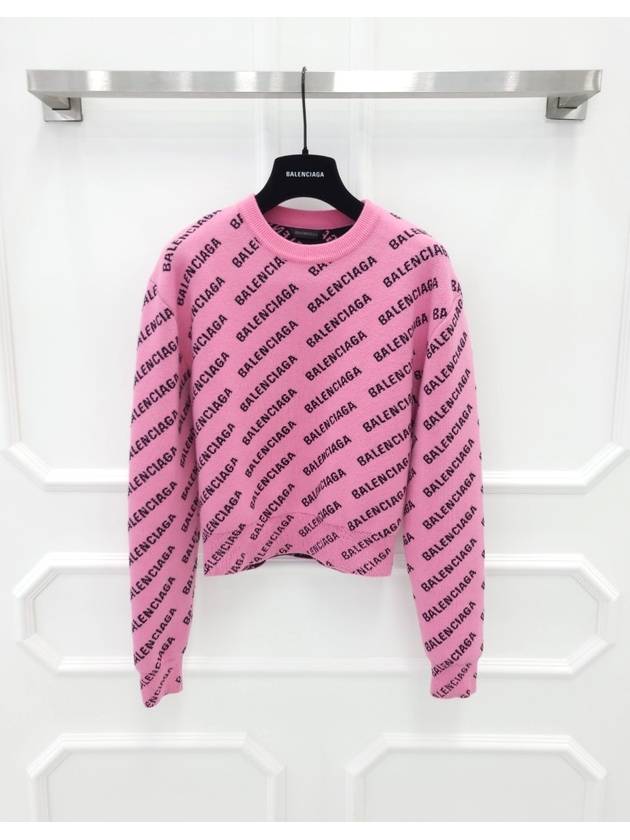 Balenciaga All over pink knit XS