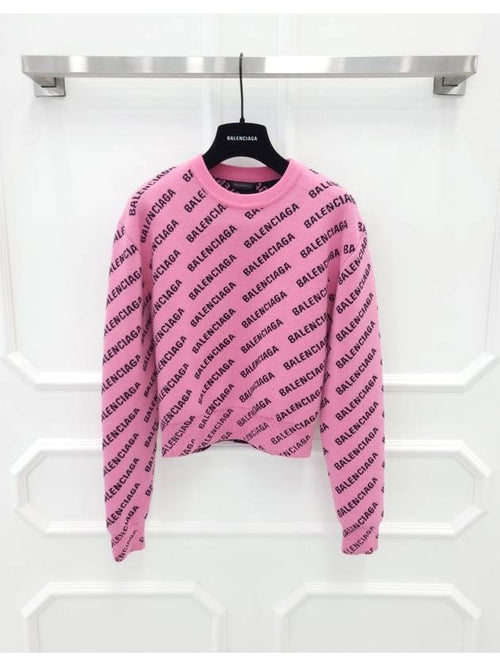 Balenciaga All over pink knit XS