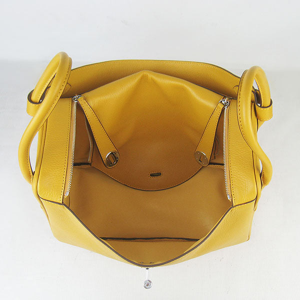 Hermes Lindy 34cm handbag 6208 yellow Silver