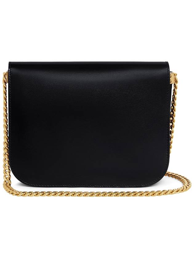 CELINE College Triomphe Shiny Calfskin Cross Bag Black