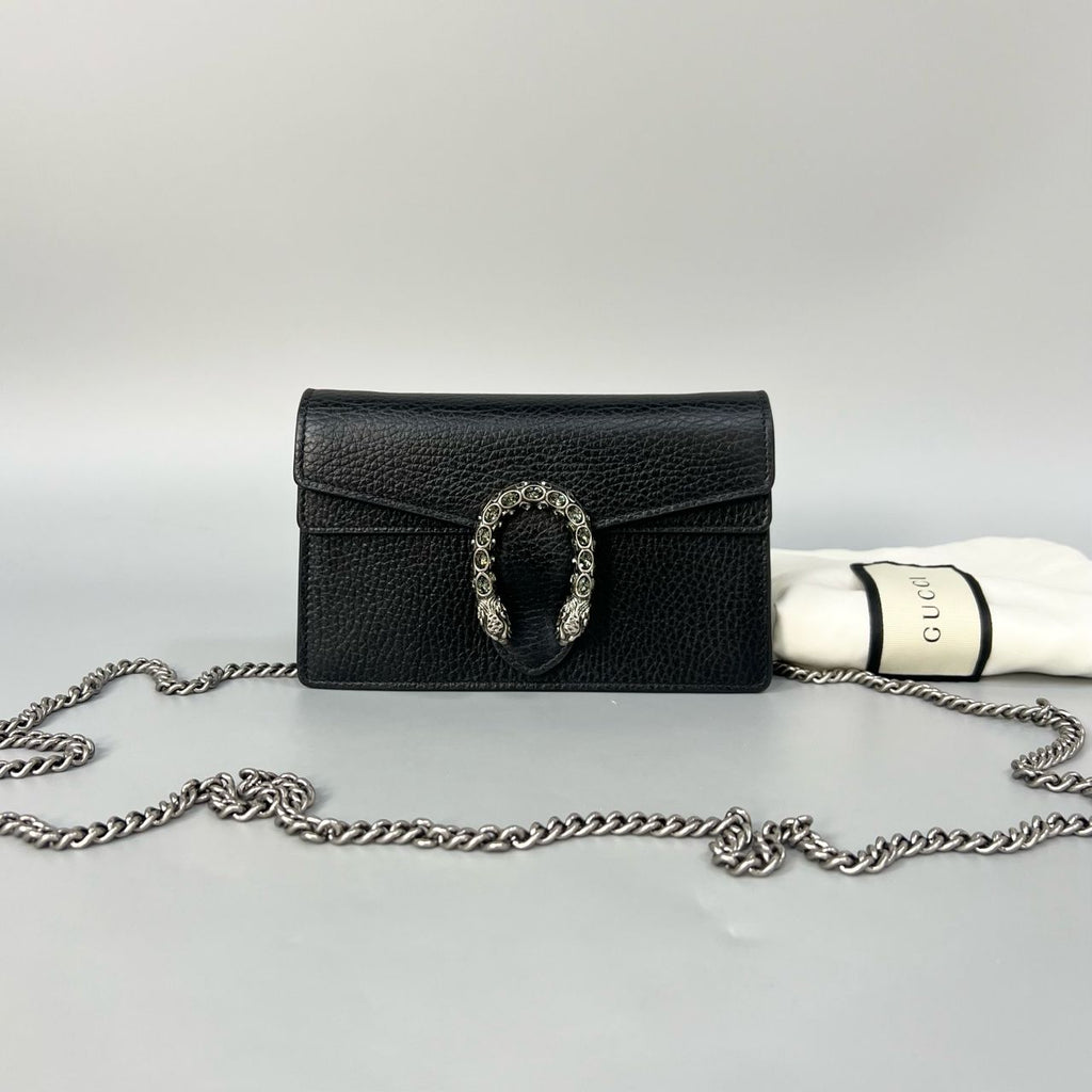 Gucci Dionysus rhinestone mini black 16.5×10cm XJ10881