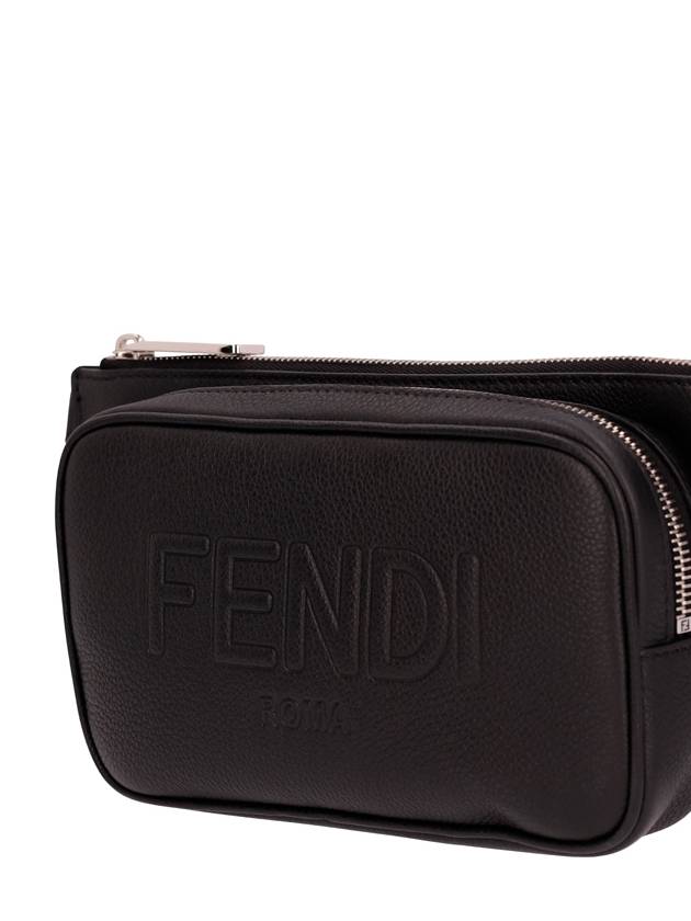 Fendi Roma Leather Belt Bag Black