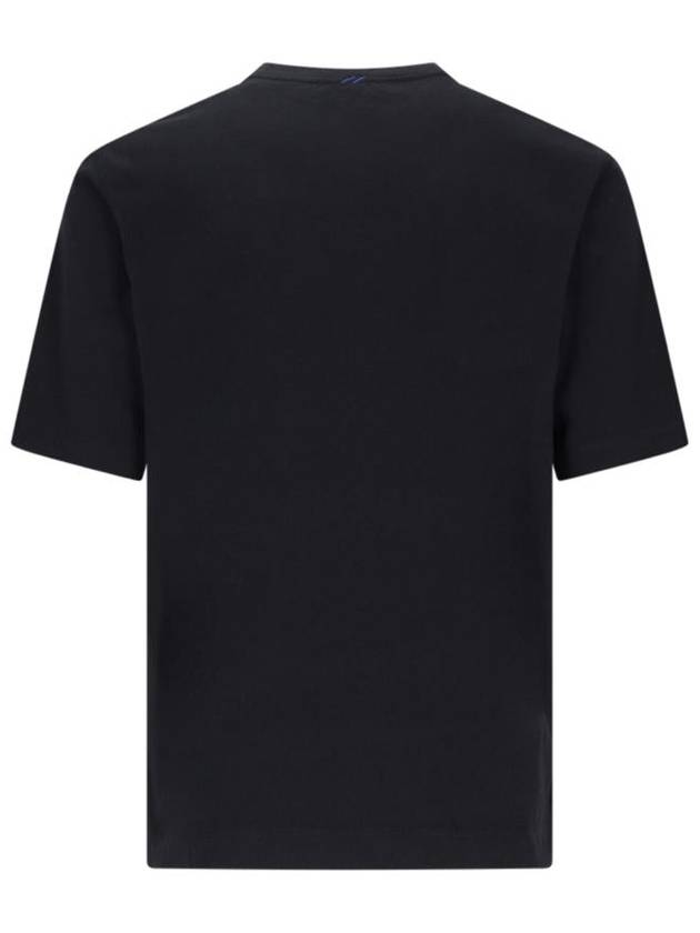 Burberry Equestrian Knight Patch Cotton Short Sleeve T-Shirt Black